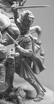 VD-54021(M). Офицер (№2)  42-го (Королевских Шотландских горцев) пехотного полка quot;Черная Стражаquot;, 1815 г. 54 мм. Материал - белый металл.