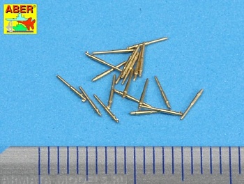 ABR-1:350-L-25  Дополнения для  Set of 20 pcs 28 mm (1,1in) L/75Mk.1 barrels for US Navy ships для  1/350 ABR-1:350-L-25  Дополнения для  Set of 20 pcs 28 mm (1,1in) L/75Mk.1 barrels for US Navy ships для  1/350