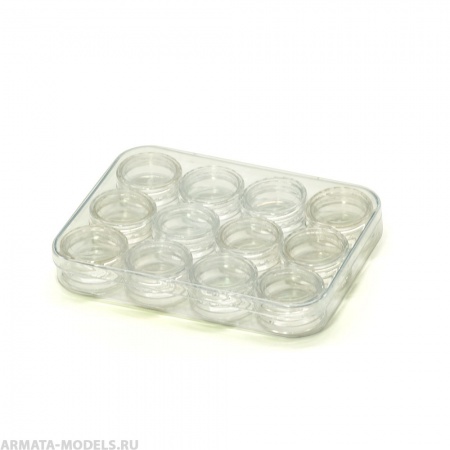 106184MWP Баночки пустые в пластиковом боксе, 12шт