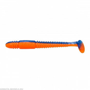 Виброхвост Minoga 3,75"/9.5 см Star Blue & Orange 5шт. (HS-17-044) Helios