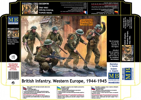 MB3585 Фигуры, Британская пехота. Западная Европа, 1944-1945 гг. Master Box (MB)