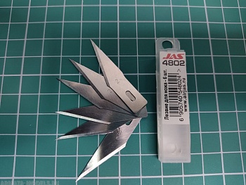 4802J Лезвие для ножей, 0,6 х 9 х 47 мм, 6 шт./уп. 4802J Лезвие для ножей, 0,6 х 9 х 47 мм, 6 шт./уп.