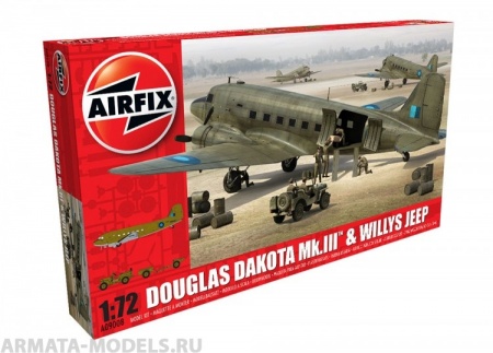 A09008 Самолет Douglas Dakota MkIII With Willys Jeep Airfix