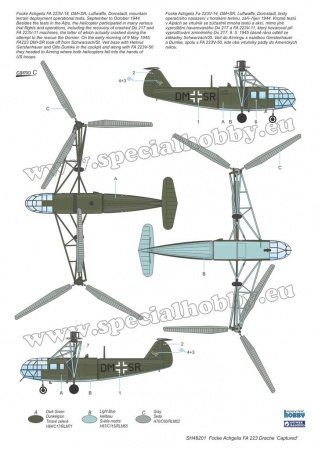 SH48201 Focke Achgelis FA 223 Drache Captured Special Hobby