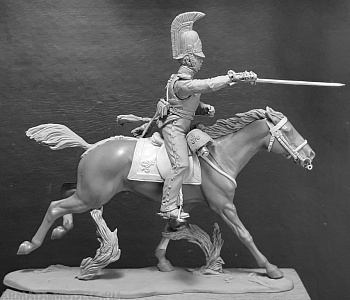 CHM-54300(M). Обер-офицер армейских кирасирских полков, Россия 1812-14 гг. Материал - белый металл.