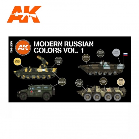 AK11662 Набор красок MODERN RUSSIAN COLOURS VOL 1 3G