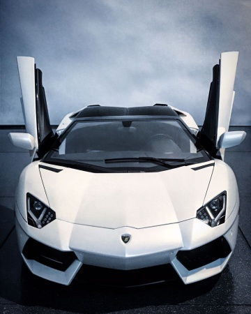HK104 Lamborghini Aventador Roadster Bianco Canopus (Полуматовый белый)
