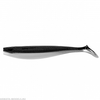 Виброхвост несъедоб. Trofey 5.5''/14см Black & Pearl 50шт. (HS-25-028-N) Helios( цена указана за упаковку, в количестве 50шт.)