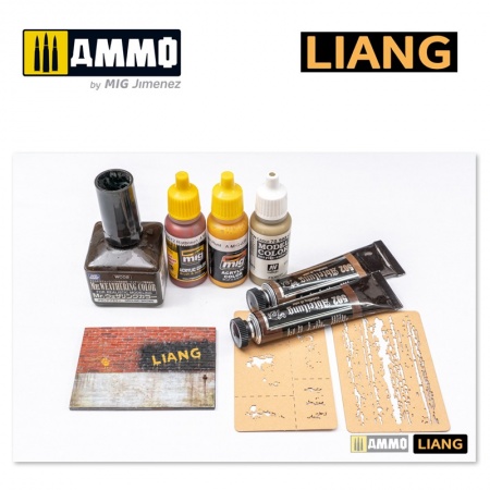 LIANG-0008 Набор трафаретов Paint Crack Effects Airbrush Stencils