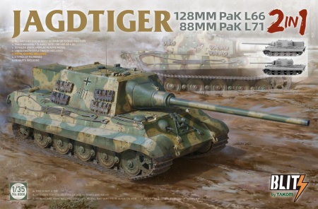 8008T Jagdtiger 128MM PaK L66/88MM PaK L71 (2in1) Takom