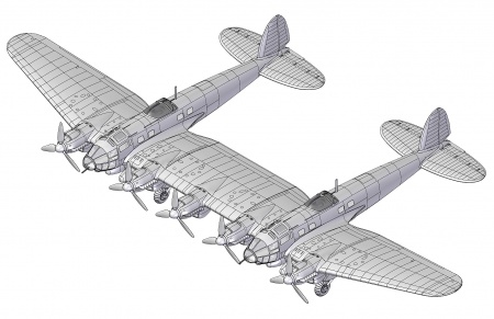 Самолет Heinkel He111Z-1 Zwilling Roden