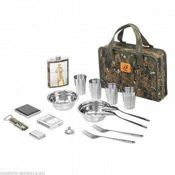 Набор посуды в сумке-чехле микс (HS-DFB-9A) Helios Набор посуды в сумке-чехле микс (HS-DFB-9A) Helios