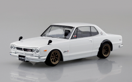06471 Nissan Skylline 2000 GT-R Custom Wheel (White) Aoshima