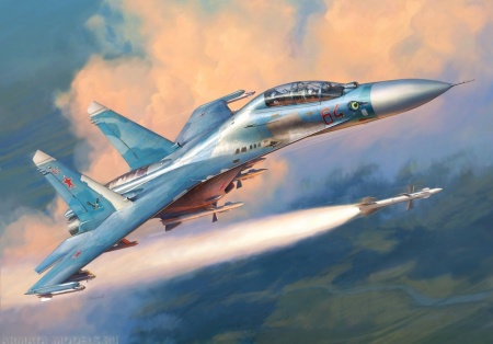 7294 Учебно-боевой самолет СУ-27УБ 1/72 Звезда