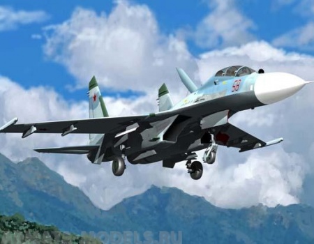 02270P Самолет СУ-27УБ (Flanker C) Trumpeter