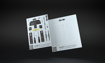 EM48017 Детали кабины J-20 для модели Meng 1:48 (3D декаль)