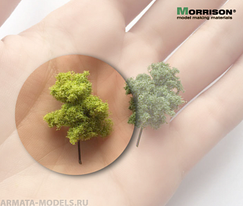 011dam004 2 см. Дерево для архитектурного макета (светлая крона)