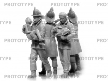 35622 Фигуры, Экипаж американской пожарной машины (1910-е г.) ICM