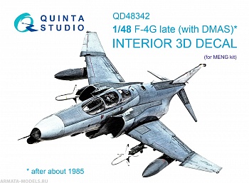 QD48342 3D Декаль интерьера кабины F-4G late (Meng)