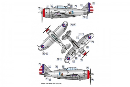 DW48029 Republic P-43 Lancer Dora Wings