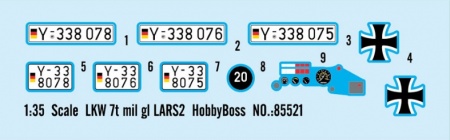 85521HB Шведская система залпового огня LKW 7t mil gl LARS2 Hobby Boss
