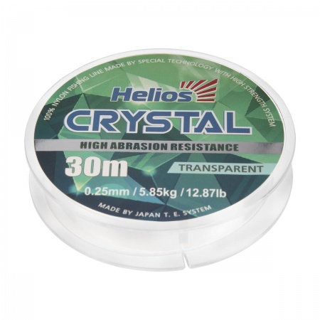 Леска CRYSTAL Nylon Transparent 0,25mm/30 (HS-CT 0,25/30) Helios