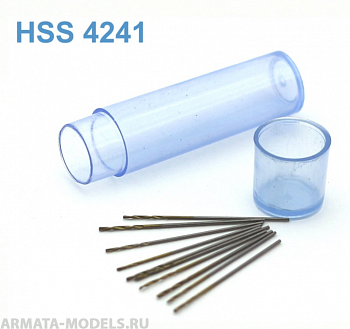 42561J Мини-сверло, HSS 6542 (M2), титановое покрытие, d 0,6 мм, 10 шт.