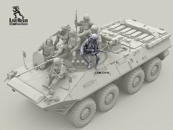 LRM72116 Современные Российские солдаты на броне БМП, Танка - пулеметчик с Печенег