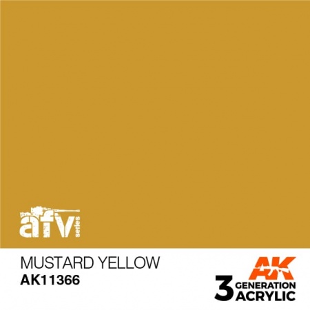 AK11366 Краска акриловая 3Gen Mustard Yellow