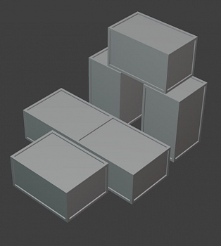 HE-35190 Миниатюра Ящики #1 3д печать