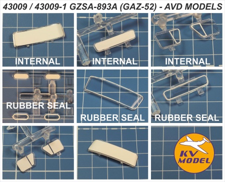 43009KV Окрасочная маска Фургон ГЗСА-893А (AVD Models #1557AVD)