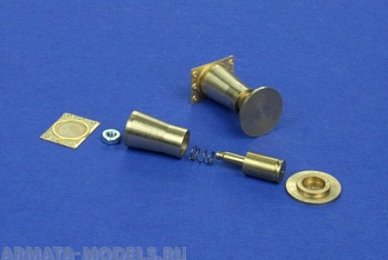 35A09RB Дополнение для моделей Railroad flat bufferturned and photo etch brass kitset contains two buffers
