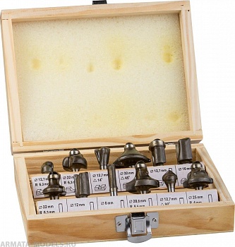 2992-H12 набор фрез по дереву, 12шт