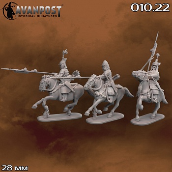 010.22АП Фигуры Ойратская конница, XVII в (набор 3)