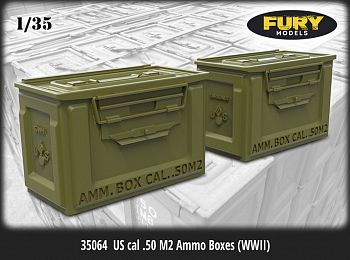 35064FURY Миниатюра US cal .50 M2 Ammo Boxes (WWII)  (8pcs)