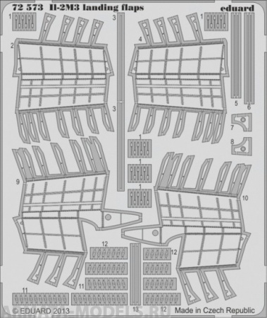 72573 Фототравление IL-2M3 landing flaps для модели фирмы Tamiya