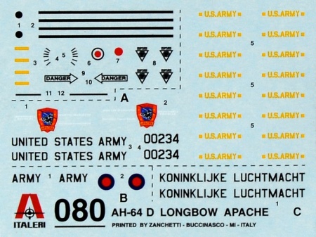 080ИТ Вертолет AH-64D Apache Longbow Italeri
