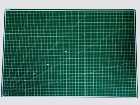 100100RK Коврик для резки А1, 3 слоя, зеленый цветочная поляна