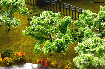 011dcv005 Белое цветущее дерево для макета. Высота 5 см.