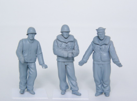 00408P Figures-WW2 USN LCM crew Trumpeter