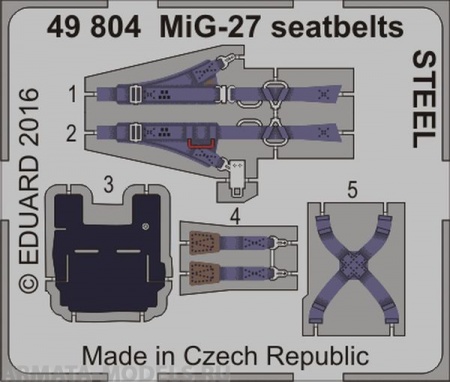 49804ED MiG-27 seatbelts STEEL