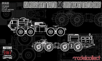 MA72009 USA M983A2 HEMTT Tractor and Soviet MAZ 7410 tractor COMBO 1/72