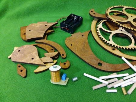 7003 часы деревянные сборная модель СВ Модель