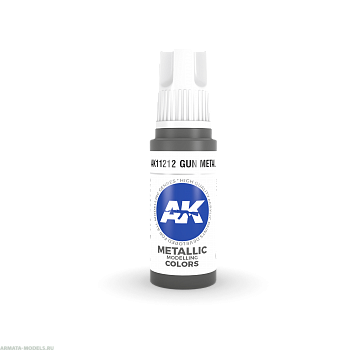 AK11212 Краска акриловая Gun Metal 17ml
