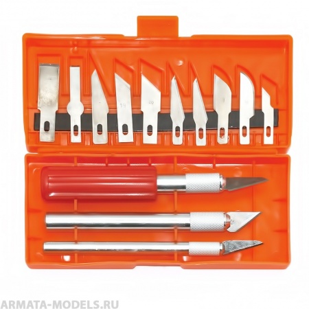 4014J Набор ножей с цанговым зажимом (алюминий), 13 предметов