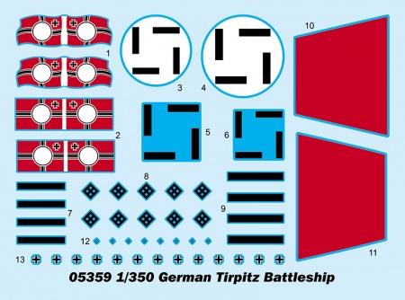 05359P Флот German Tirpitz Battleship Trumpeter