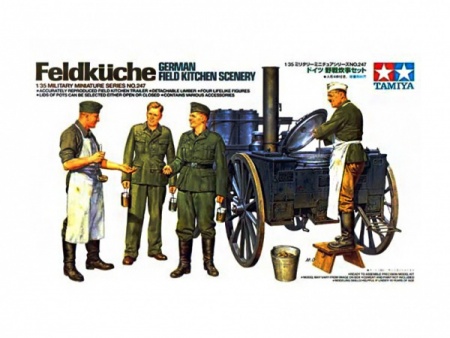 Набор фигурок 35247T Нем. полевая кухня с 2-мя фигурами поваров и 2-мя фигурами солдат Tamiya