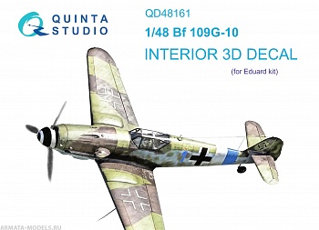 QD48161 3D Декаль интерьера кабины Bf 109G-10 (Eduard)