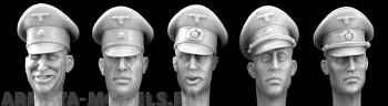 HGH11 5 heads, Ger. Off. formal peak caps  HGH11 5 heads, Ger. Off. formal peak caps
