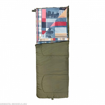 Спальный мешок-одеяло OLYMPUS 200B (185х70, холлоф., зеленый/город) (T-HS-SB-O-200B-NC) Helios